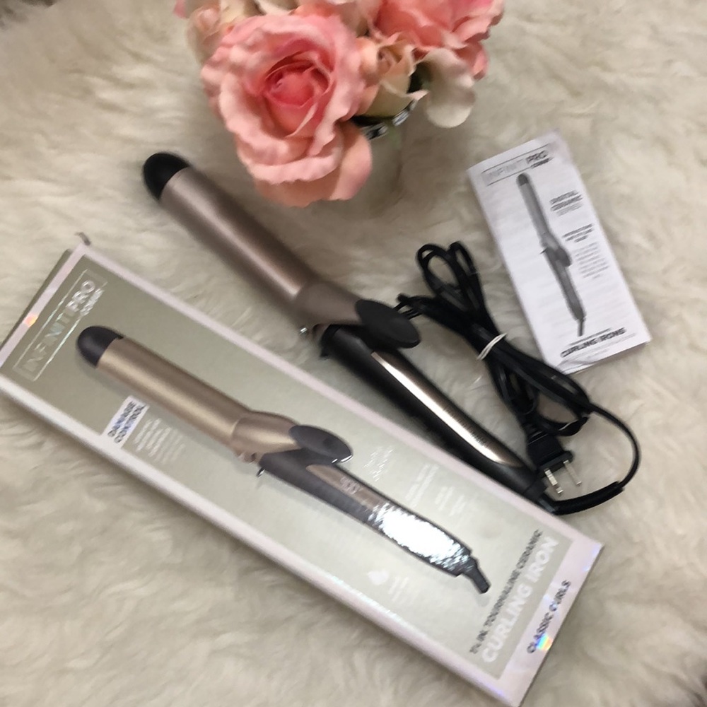 CONAIR • InfinitiPro Be the Pro Tourmaline Ceramic Curling Iron Gold & Black - Picture 4 of 16